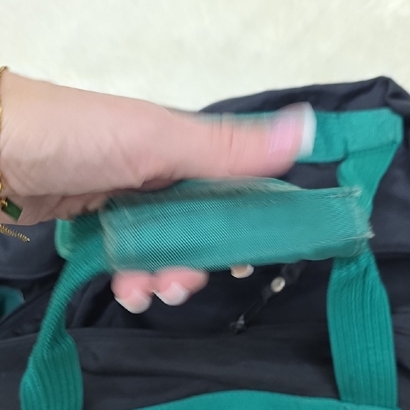 Adidas Vintage Black and Teal Sports Bag - Picture 4 of 14